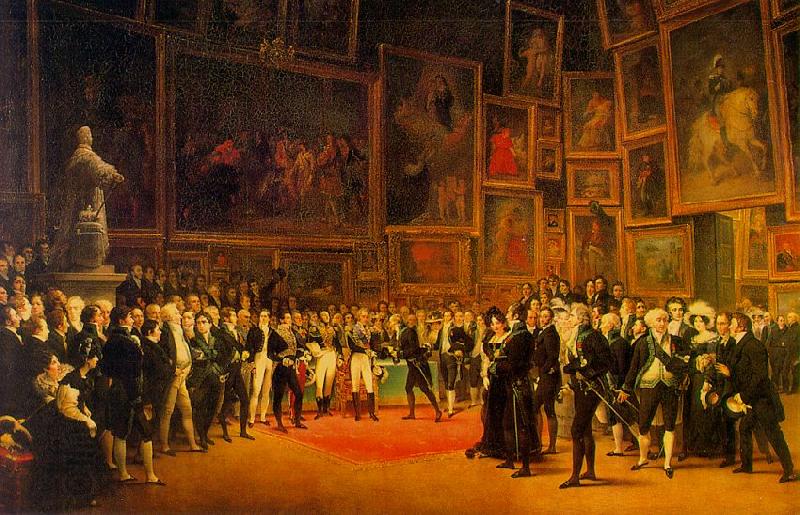 Francois-Joseph Heim Charles  Distributing Awards to Artists Exhibiting at the Salon of 1824 at the Louvre oil painting picture